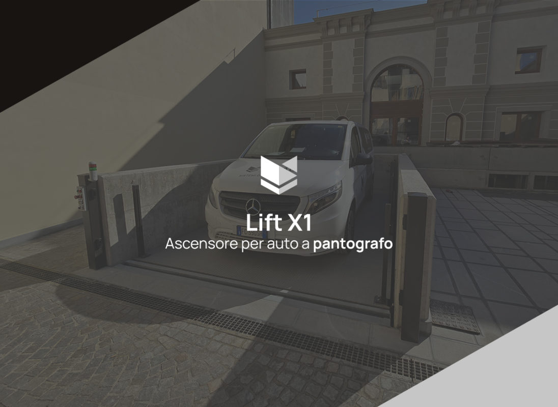 Scopri la nostra installazione a Udine: ascensore per auto Lift X1. Design minimale ed elegante per una soluzione di parcheggio versatile.